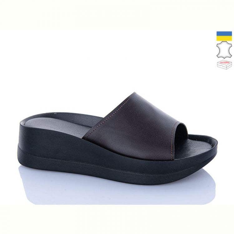Купить Шлепанцы Garti 0133 коричневий  шк. на obuv-plus.com.ua