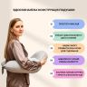 Купить Подушка для кормления диванчик 60х70х16 см хлопок антиаллергенная с молнией серая натуральная на obuv-plus.com.ua