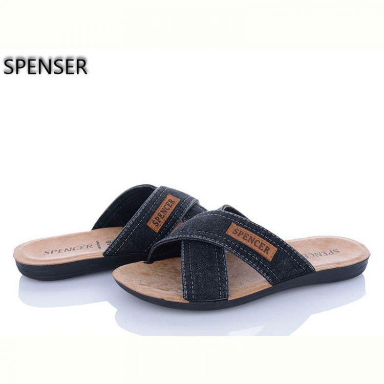 Купить Шлепанцы Spencer 0301 джинс сірий на obuv-plus.com.ua