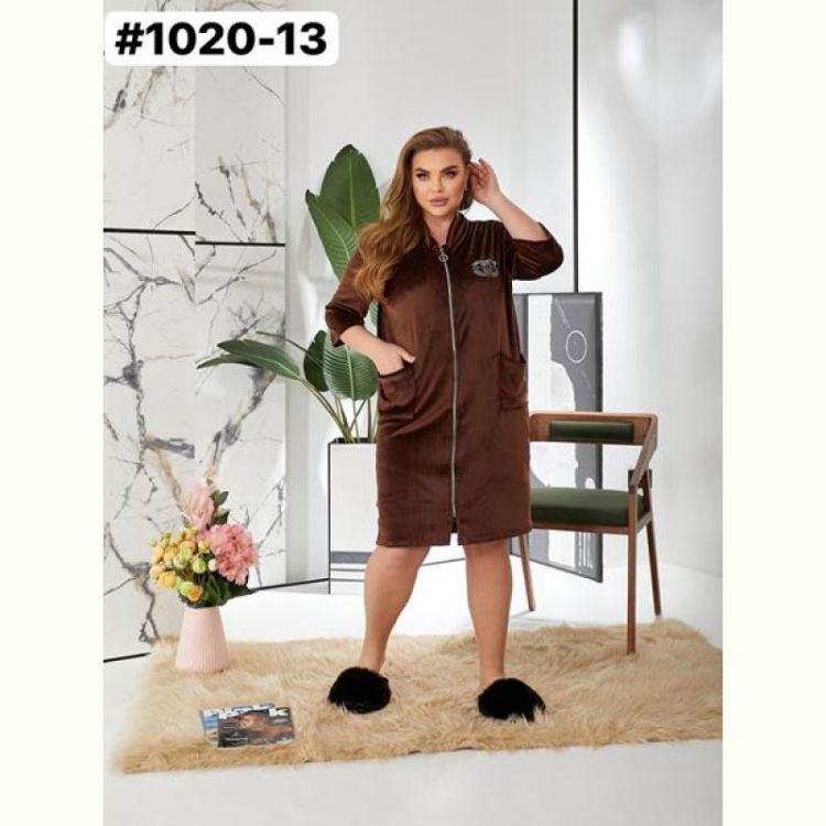 Купить Халат Romeo life 1020-13 brown на obuv-plus.com.ua