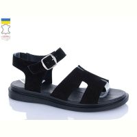 Купить Босоножки Garti 0194 чорний замш на obuv-plus.com.ua