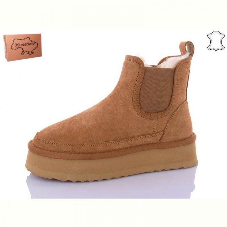 Купить Угги Restime YWZ24457 camel на obuv-plus.com.ua